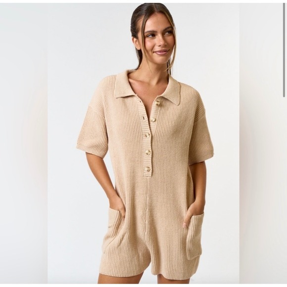 Blue Blush Pants - NWT -women's Blue Blush Cozy Sweater Romper – Cream – Size Small